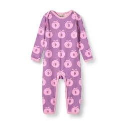 Ulm Långärmad Babydräkt Med Äpplen Lila Purple Iris