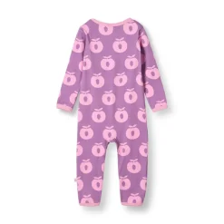 Ulm Långärmad Babydräkt Med Äpplen Lila Purple Iris