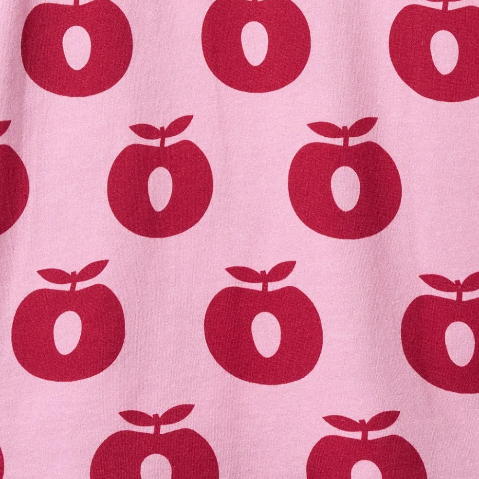 Ulm Long-Sleeved Baby Suit with Apples Pink lilac