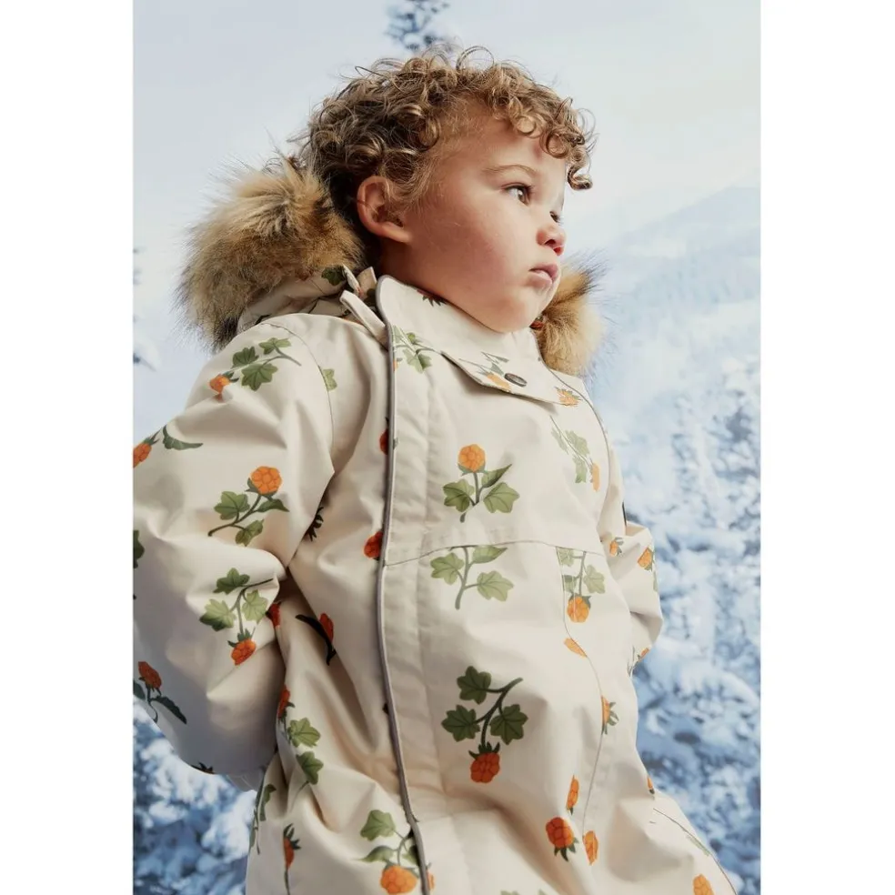 Val D'Isere Mönstrad Vinteroverall Med Hjortron Foggy White