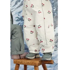 Val D'Isere Mönstrad Vinteroverall Med Körsbär Gräddvit
