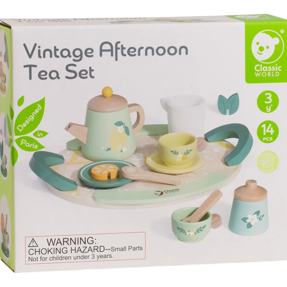 Vintage Afternoon Tea Set Grön