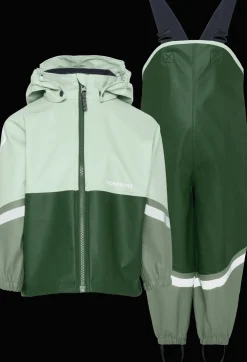 Waterman Kids 12 Regnställ Pine Green