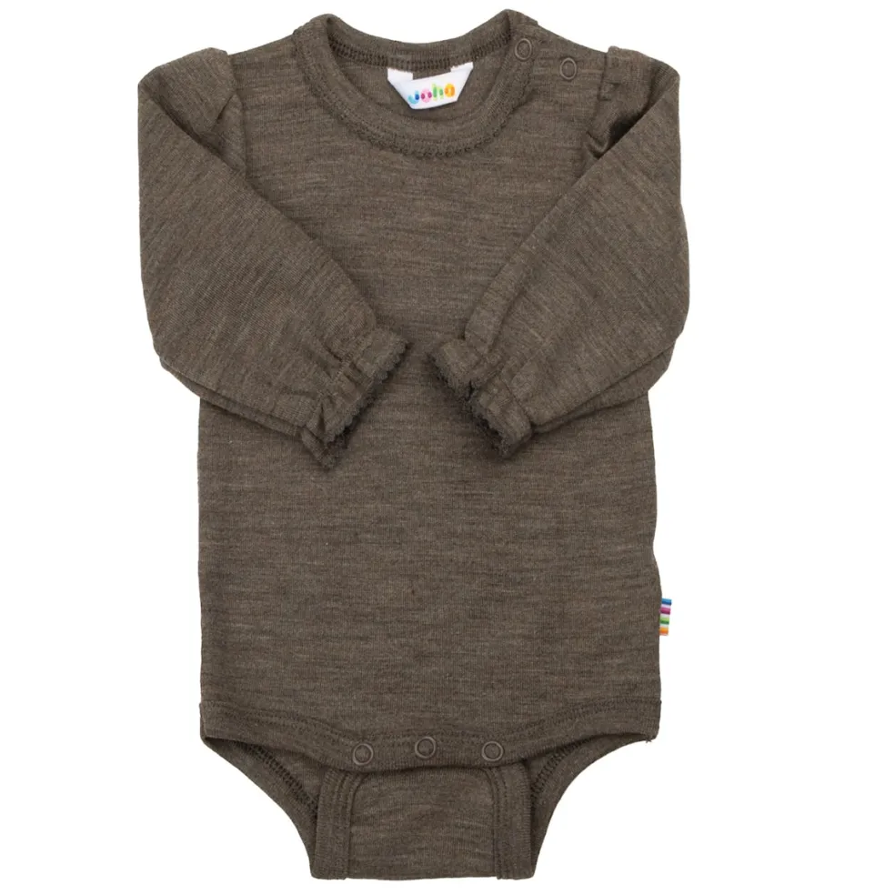 Wool Baby Body Brown Melange