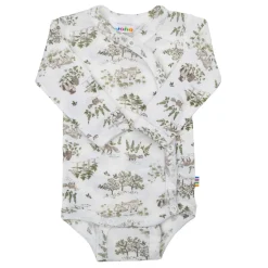 Wool Baby Body Med Sidostängning Off White