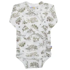 Wool Baby Body Med Sidostängning Off White
