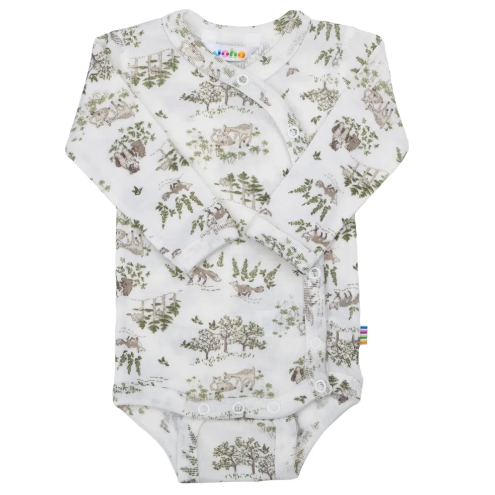 Wool Baby Body Med Sidostängning Off White