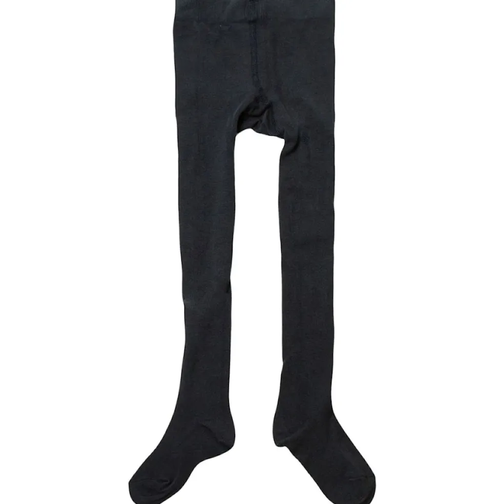 Wool rib tights Navy