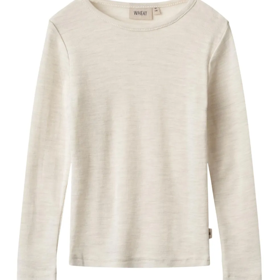 Wool T-Shirt L/S Alfie-1141 eggshell melange