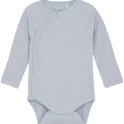 Wrap Body LS Mélange Rib Zen Blue Zen Blue Wrap Baby Body