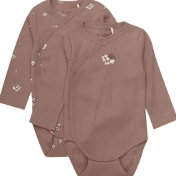 Wrap Body LS 2-Pack Rib Deep Taupe Wrap Body Baby Body Deep Taupe Kollektion