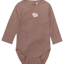 Wrap Body LS 2-Pack Rib Deep Taupe Wrap Body Baby Body Deep Taupe Kollektion