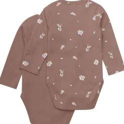 Wrap Body LS 2-Pack Rib Deep Taupe Wrap Body Baby Body Deep Taupe Kollektion
