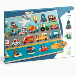 Wroom Pussel 22 Bitar - Transport Multi