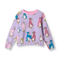 Yapeen Sweatshirt Med Pingviner Lila Heather Purple